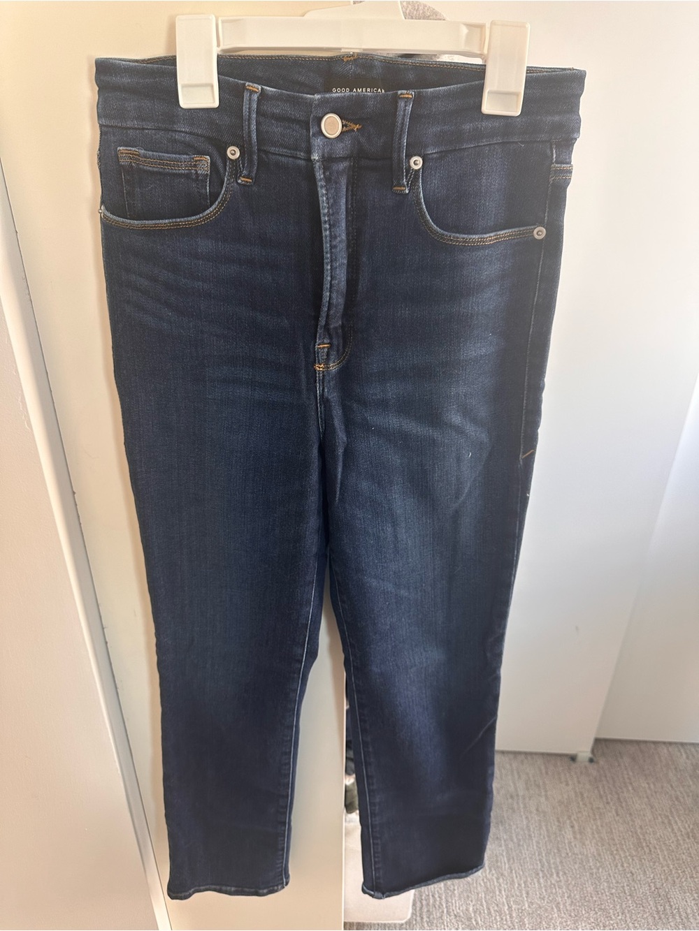 Good American Slim Straight Dark Blue Women’s Jeans